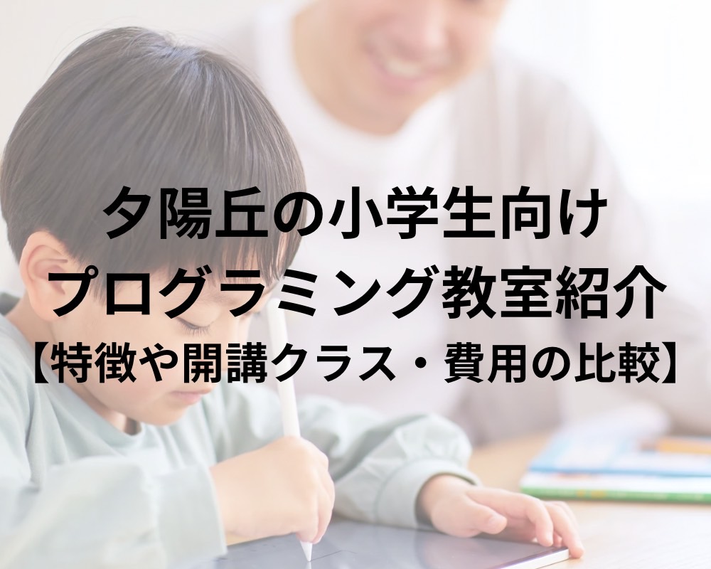 夕陽丘周辺の小学生向けプログラミング教室６選！【特徴・料金比較】